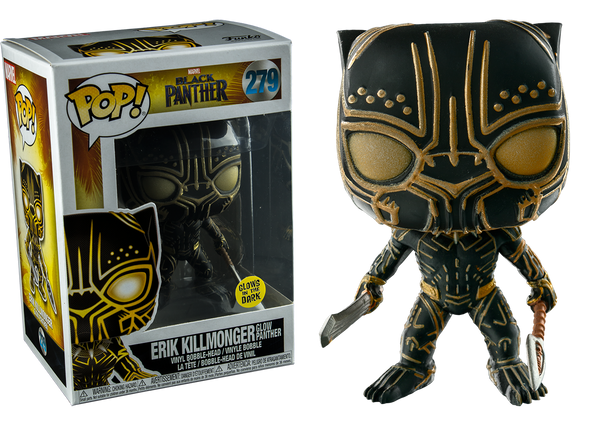 Marvel Black Panther Movie - Erik Killmonger Glow Panther GITD Exclusive Pop! Vinyl Figure