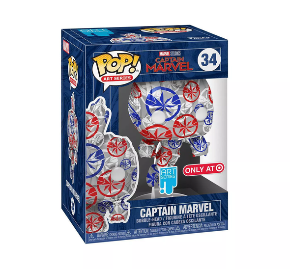 Funko POP! Art Series: Marvel Patriotic Age - Captain Marvel Exclusive Pop! Vinyl Figure