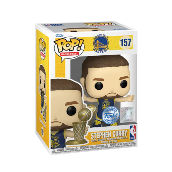 NBA - Golden State Stephen Curry (Throwback /w Trophy) Exclusive Pop! Vinyl Figure