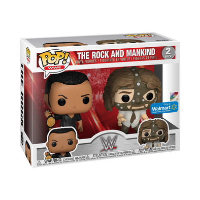 WWE - The Rock and Mankind Exclusive Pop! Vinyl Figure 2-pack