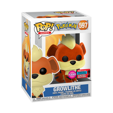 NYCC 2020 - Pokemon Flocked Growlithe Exclusive Pop! Vinyl Figure