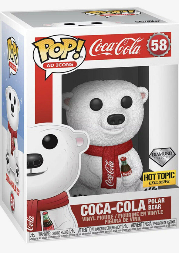 POP Ad Icons - Diamond Collection Coca-Cola Polar Bear Exclusive Pop! Vinyl Figure