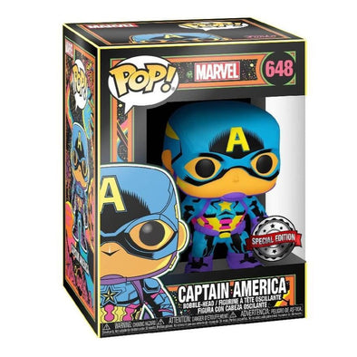 Marvel Black Light - Captain America Exclusive Pop! Vinyl Figure